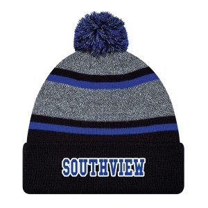 SPS - AJM Acrylic Pom Pom Cuff Toque (Southview Embroidered)